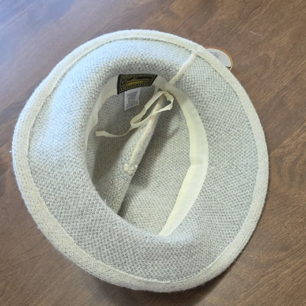 Callanan‎ Hat Wool Blend Knit Safari Hat With Chevron Band One Size - Picture 6 of 9